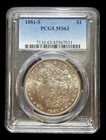1881-S Morgan Silver $1 Dollar PCGS MS63