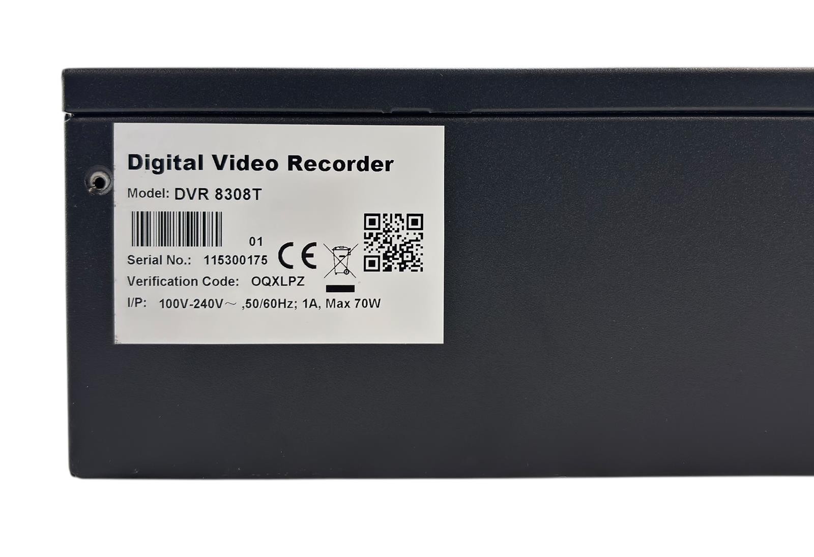 DVR DVS 24-Channel Digital Video Recorder DVR8308T - No HDD