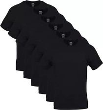 Gildan 6-pack Black,White Solid Heavy Cotton Short Sleeve Blank T-Shirt S-2XL