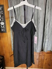 NEW Wild Fable Women's Layered Mini Slip Dress Black Size Medium