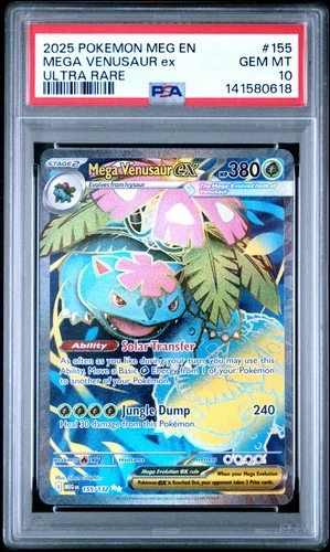 2025 POKEMON MEG EN-MEGA EVOLUTION ULTRA RARE #155 MEGA VENUSAUR EX PSA 10