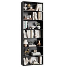 FACBOTALL 82" Tall Bookshelf, 7-Tier Open Shelves Bookcase, Freestanding Disp...