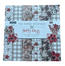 The Paper Boutique Paper Pad 8" x 8" - Happy Days - 36 Sheets, 6 Designs