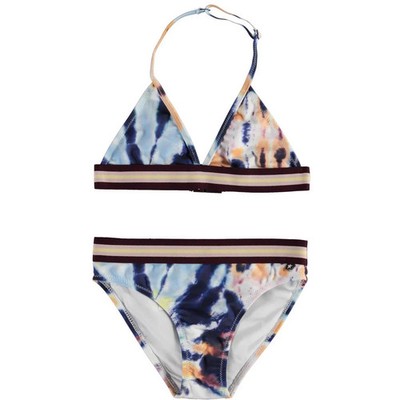 Molo L104934 Girls Blue Tie Dye Summer Tie Nicoletta Bikini Swim Set Size 13-14