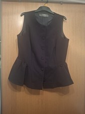 Ladies Black Sleeveless Waistcoat From Primark. New. Size 12
