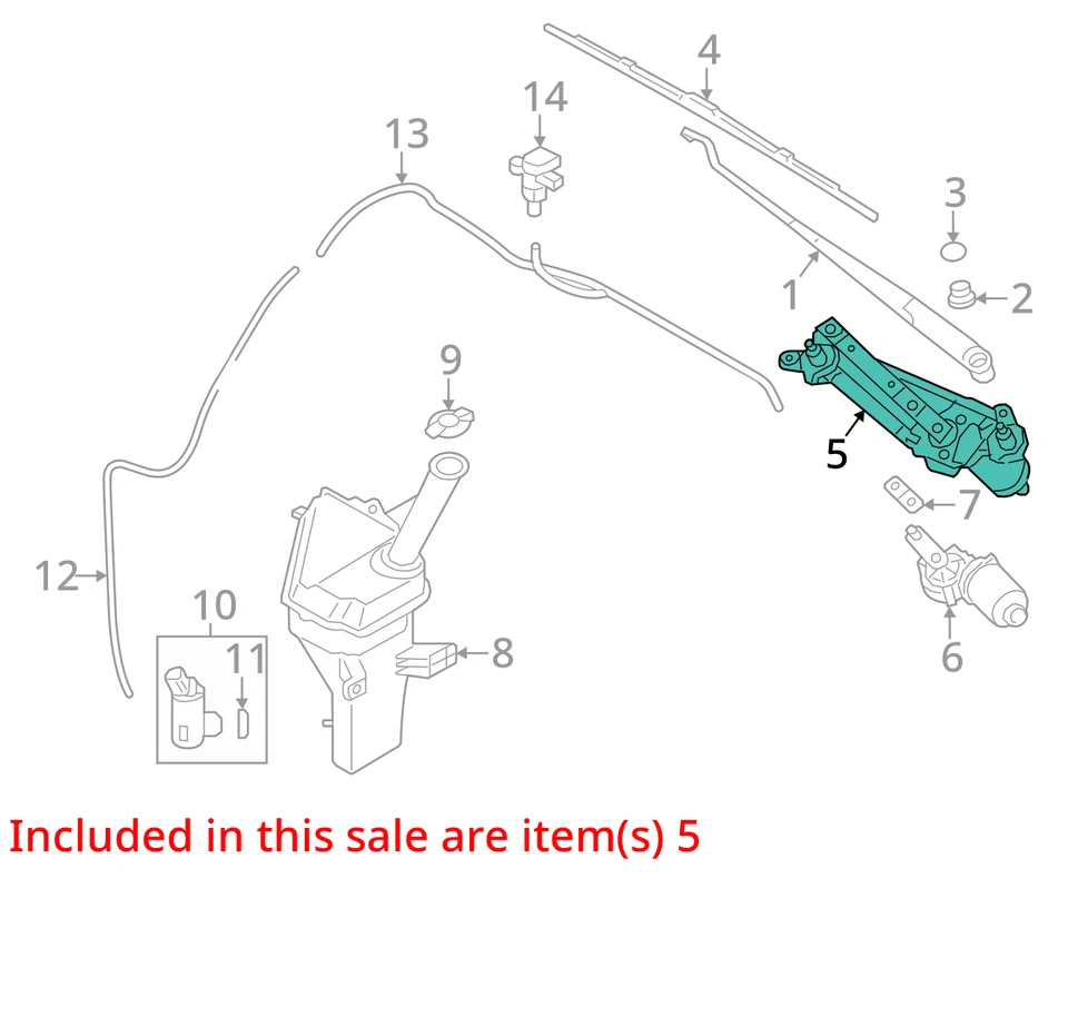 Limpiaparabrisas transmisión sedán compatible con 11-16 ELANTRA 2645189 Foto 3 de 4
