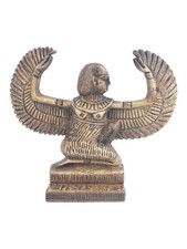 Rare Ancient Egyptian Stone Statue Winged Goddess Isis Hieroglyphic Magic