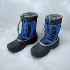 Kamik Kids Luke 2 Waterproof Insulated Snow Winter Boots Black/Blue Size 7