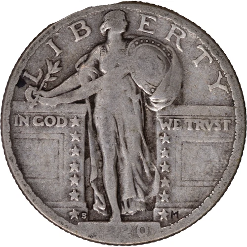 1920-S 25c Standing Liberty Quarter ~ Fine Details