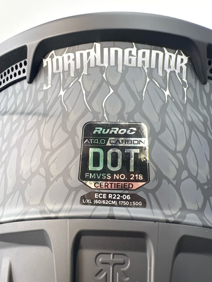 RUROC ATLAS 4.0 CARBON FIBER MOTORCYCLE HELMET - JORMUNGANDR- L/XL
