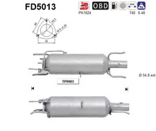 AS DPF Rußpartikelfilter Dieselpartikelfilter FD5013 Cordierit für OPEL VECTRA