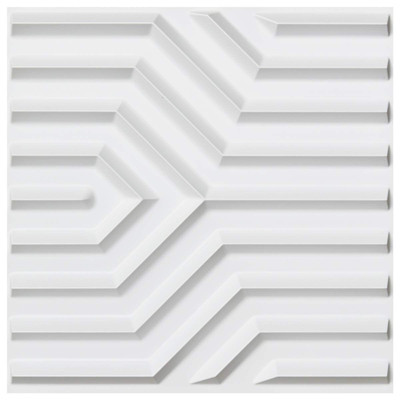 Art3d Matt Weiß PVC 3D Wandpaneele Geometric Mate Design, 50 * 50 cm (12er Pack)