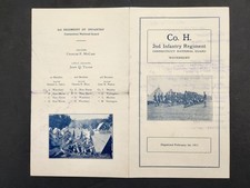 1914 antique CONNECTICUT NATIONAL GUARD Co H WATERBURY 2nd INF roster VETERANS