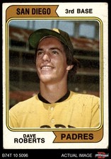 1974 Topps #309 Dave Roberts Padres VARIATION 1.5 - FAIR