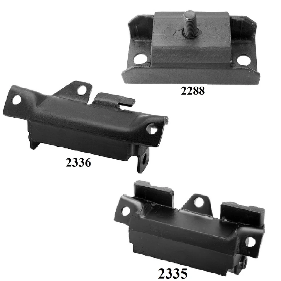 3 PCS MOTOR & TRANS MOUNT FIT 1970-1974 PONTIAC PARISIENNE 5.7L - Image 2 of 4