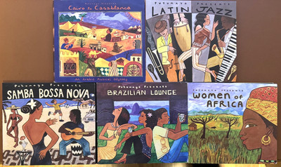 PUTUMAYO - 6 CD LOT - LATIN JAZZ/WOMEN AFRICA/SAMBA/BRAZILIAN LOUNGE/CAIRO - CDS