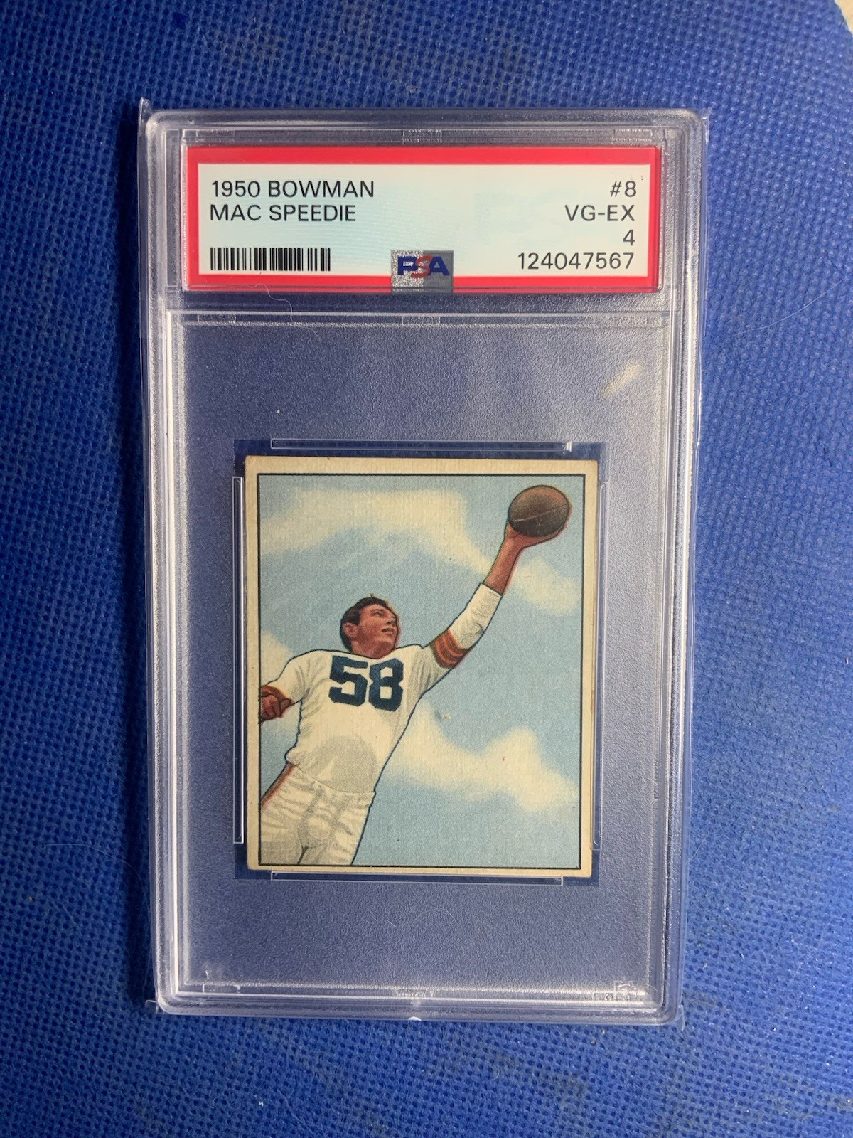 1950 Bowman #8 Mac Speedie RC PSA 4 Cleveland Browns HOF U. of Utah