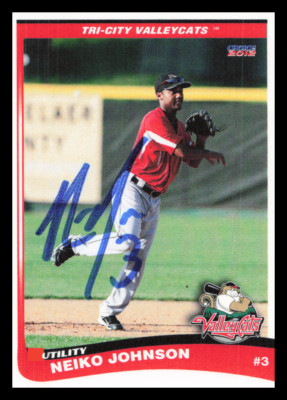 2012 Tri City ValleyCats NEIKO JOHNSON Signed Card autograph auto ASTROS