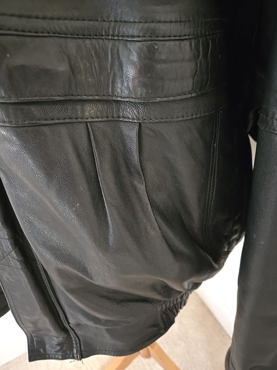 Vintage J Riggings Mens Large Leather Bomber Jacket Black Vintage J Riggings Mens Large Leather Bomber Jacket Black