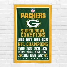 For Green Bay Fans 3x5 ft Flag Rodgers Super Bowl Champions Banner