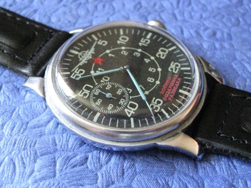 MARRIAGE Vintage MILITARY WristWatch Air reconnaiss Converted Pocket Watch USSR  - Picture 5 of 9