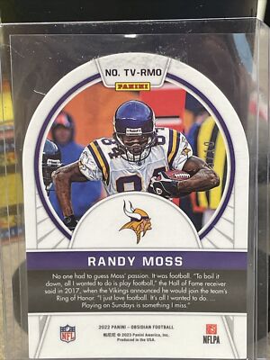 2022 Obsidian - Randy Moss Tunnel Vision #TV-RMO Red Etch /10