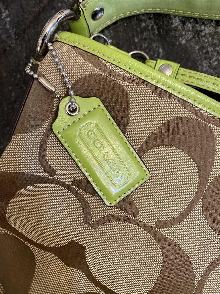 Coach Signature C Jacquard Hobo Shoulder Bag Purse Khaki Coach Signature C Jacquard Hobo Shoulder Bag Purse Khaki