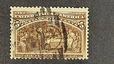 US Stamps Sc 234 1893, 5c Columbian, VF USED CV$ 8.50 (AD)