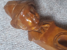 Nicely flamed old guitar Lute, w. a boys head  nice soundhole. needs repair 