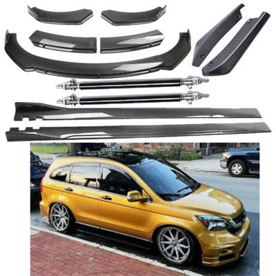 Front Bumper Lip Rear Splitter Spoiler Side Skirt Carbon Fiber For Honda Pilot