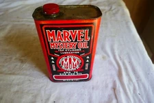 Vintage Empty Quart Marvel Mystery Oil can 25-22-B