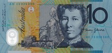 AUSTRALIA $10 2015 Stevens/Fraser UNC Polymer Banknote