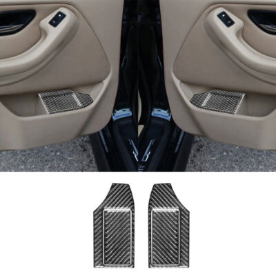 For BMW 5 Series E39 Carbon Fiber Car Interior Rear Door Ashtray Cover Trim 4Pcs