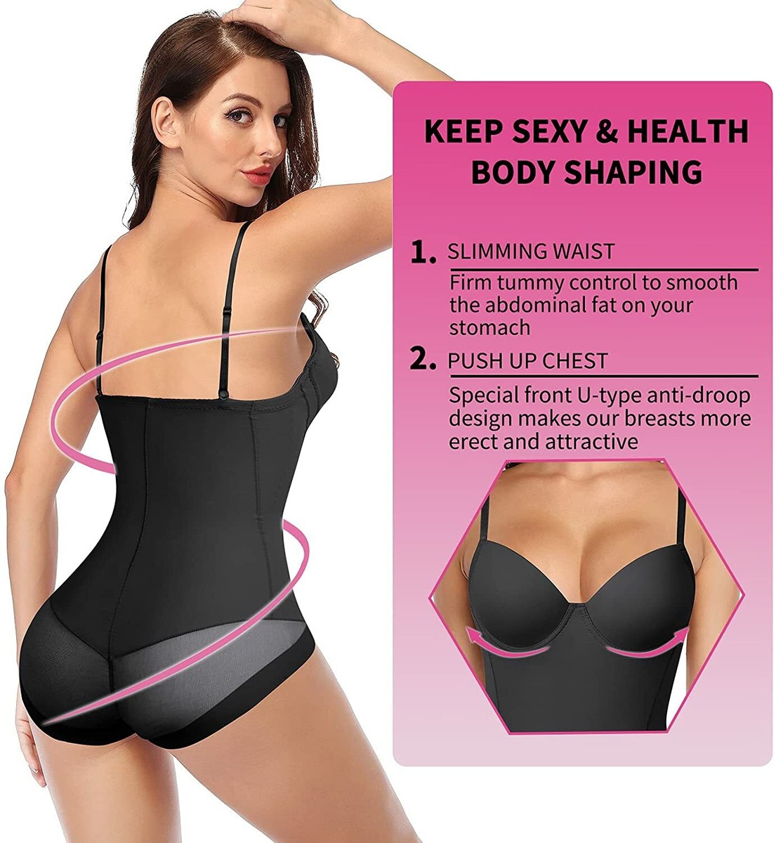 Body Shaper Donna Backless - Senza Schienale, Con Cinghie Trasparenti, Modellante Per Abiti Scollettati - Foto 5