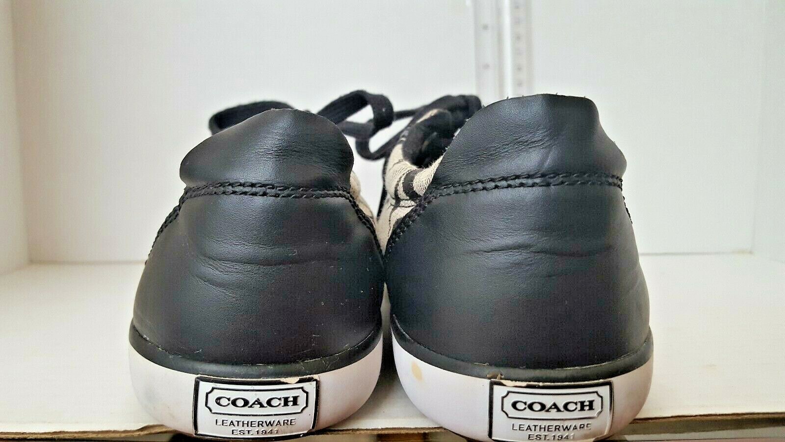 Coach Women's Shoes Size 8.5 Black logo print Gem