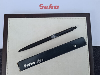 Geha Style 321 Ballpoint Pen Matte Black Original Box RARE
