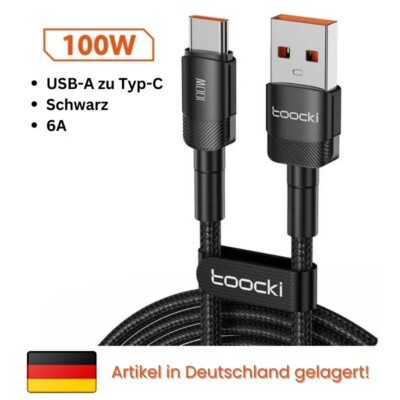 2 x Toocki USB-Typ C Handy Kabel schnell Ladekabel Samsung, Huawei, iPhone etc.