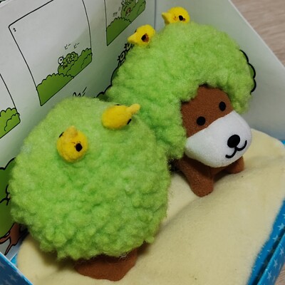 Afro Ken San-X Dog Bird Nest Tree Theatre Frame Plush Toy Doll