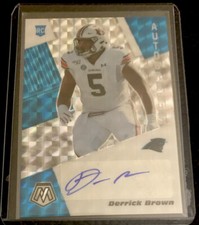 Derrick Brown AUTO 2020 Panini Prizm Mosaic Draft Rookie Autograph #RA44