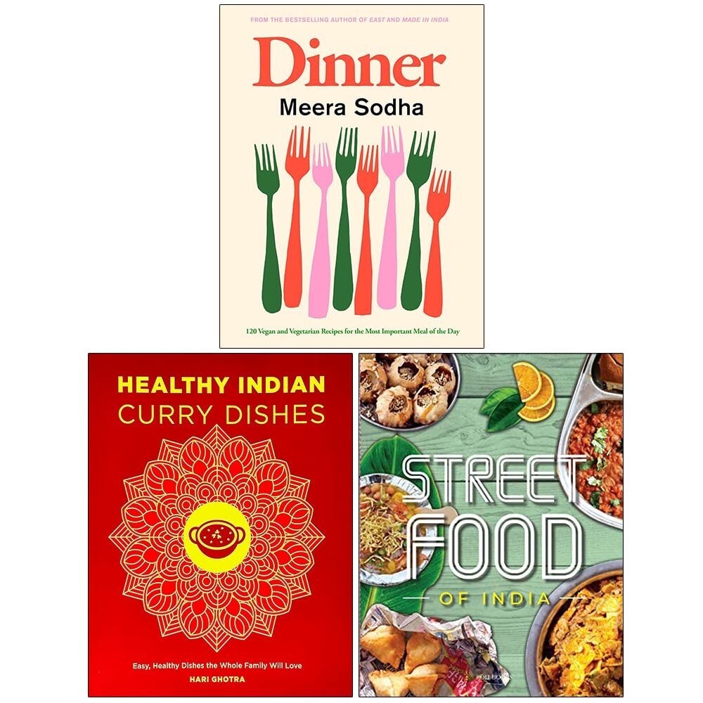 Dinner(HB),Healthy Indian Curry Dishes,Fresh Easy indian Street Food 3 Books Set