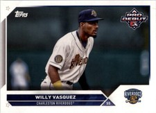 2023 Topps Pro Debut #PD-41 Willy Vasquez Tampa Bay Rays Prospect Card