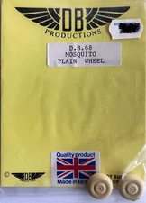 DB PRODUCTIONS 1/72-SCALE RESIN WW2 RAF de HAVILLAND MOSQUITO PLAIN WHEELS #DB68