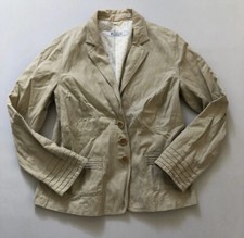 Marella Women's Tan Blazer Made In Italy 10