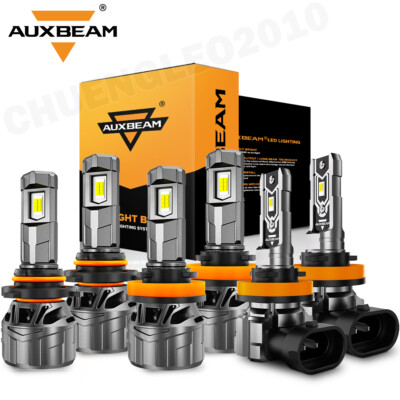AUXBEAM Canbus LED Headlight High Low Fog Bulb For Jeep Grand Cherokee 2014-2017