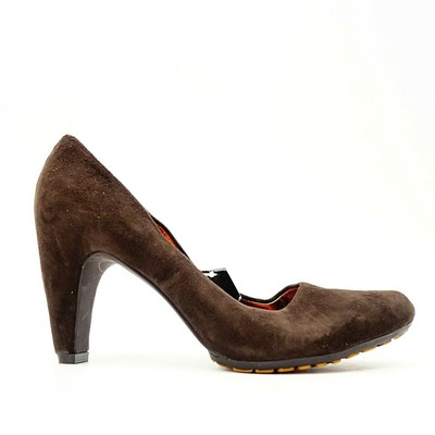 brown suede stilettos