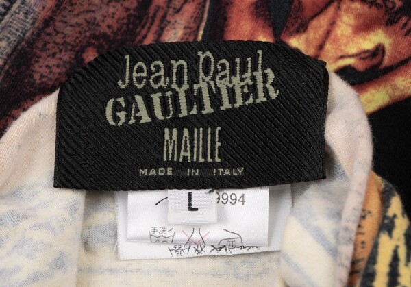 Jean-Paul GAULTIER MAILLE Heart Cutting Print T Shirt Size L Jean-Paul GAULTIER MAILLE Heart Cutting Print T Shirt Size L