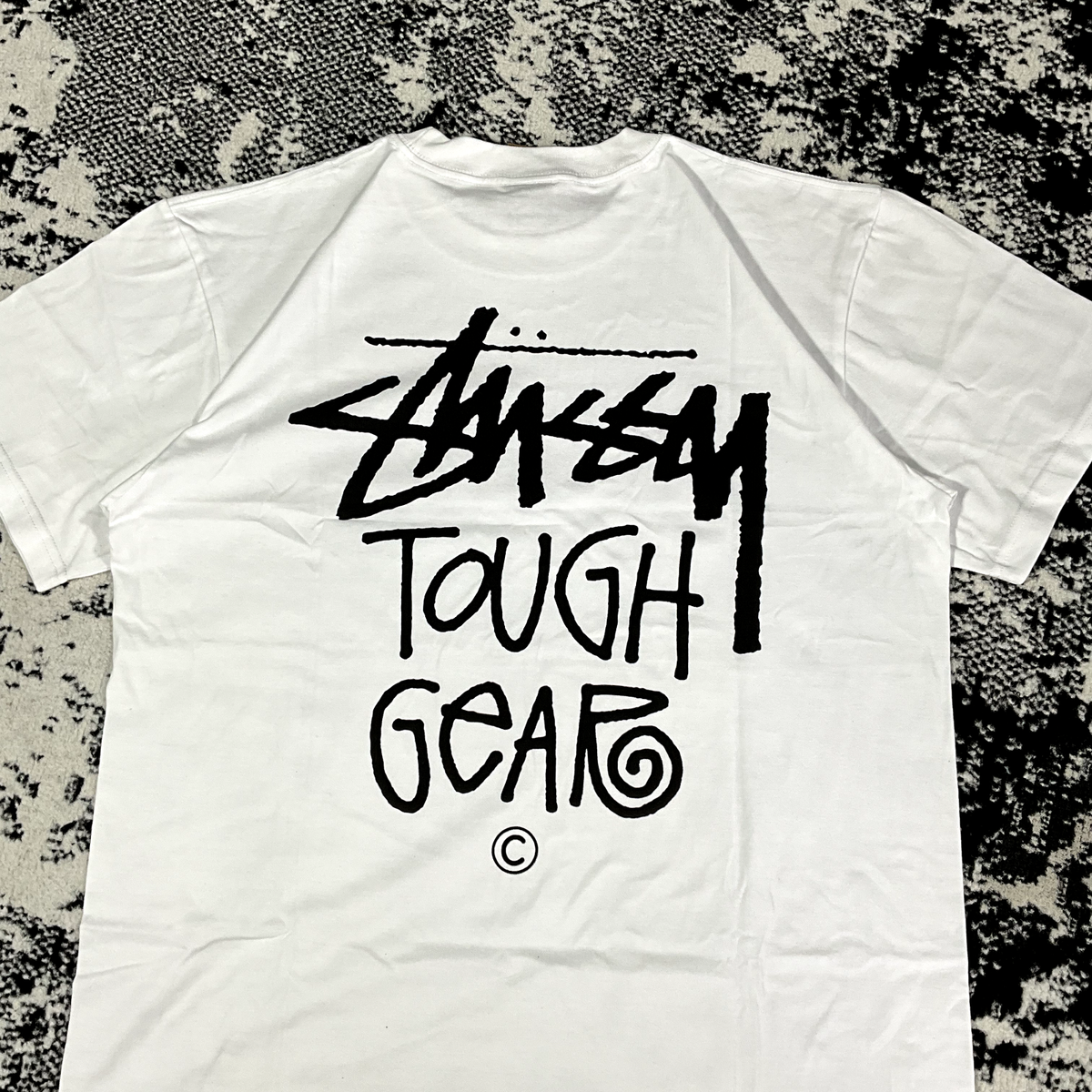 STUSSY TOUGH GEAR TEE WHITE - LARGE | eBay