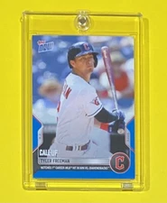 2022 MLB Topps Now Tyler Freeman Call-Up BLUE PARALLEL /49 SSP Guardians #653 🔥