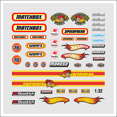 Waterslide Decal 1:32 Hotwheels Slotcar Racing Texaco USA V8 Muscle Cars Speed
