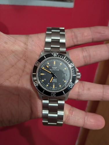 Reloj de buceo automático Glycine Combat Sub GL0083 esfera negra + pulsera OEM equipada - Imagen 17 de 22